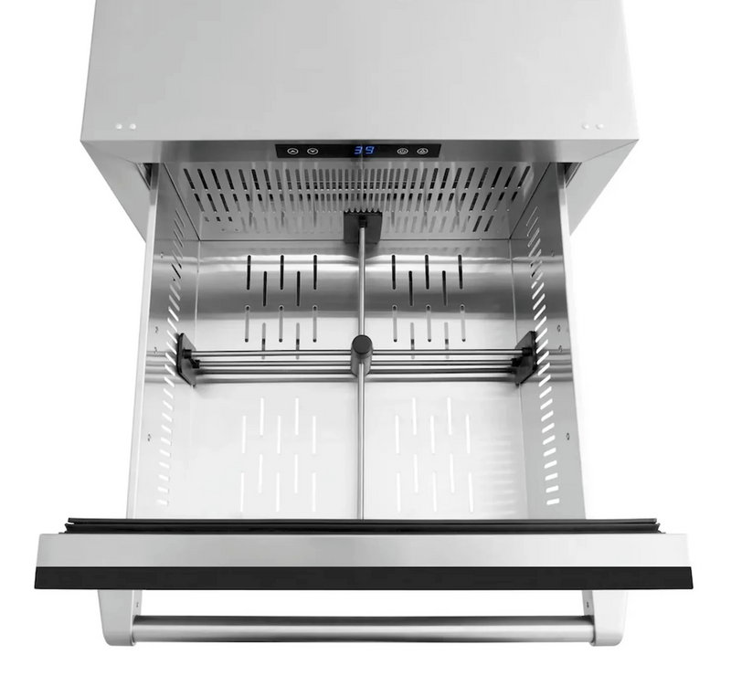Stoll Aluminum Outdoor Kitchen Black, Whistler 34-Inch 4-Burner Gas Grill, and Double Drawer Fridge and Green Egg | 13FT