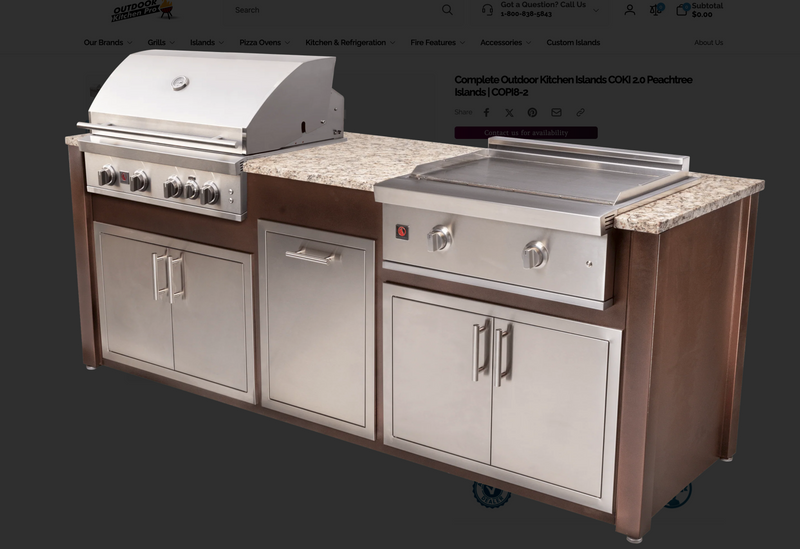 Complete Outdoor Kitchen Islands COKI 2.0 Peachtree Islands | Black