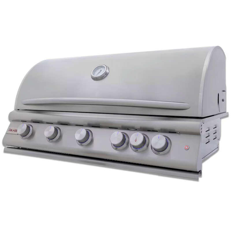 Blaze Premium LTE 40-Inch 5-Burner Built-In Gas Grill w/ Rear Infrared Burner & Grill Lights
