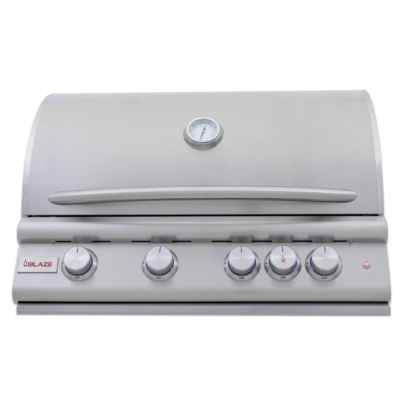 Blaze Premium LTE 32-Inch 4-Burner Built-In Gas Grill w/ Rear Infrared Burner & Grill Lights - BLZ-4LTE3