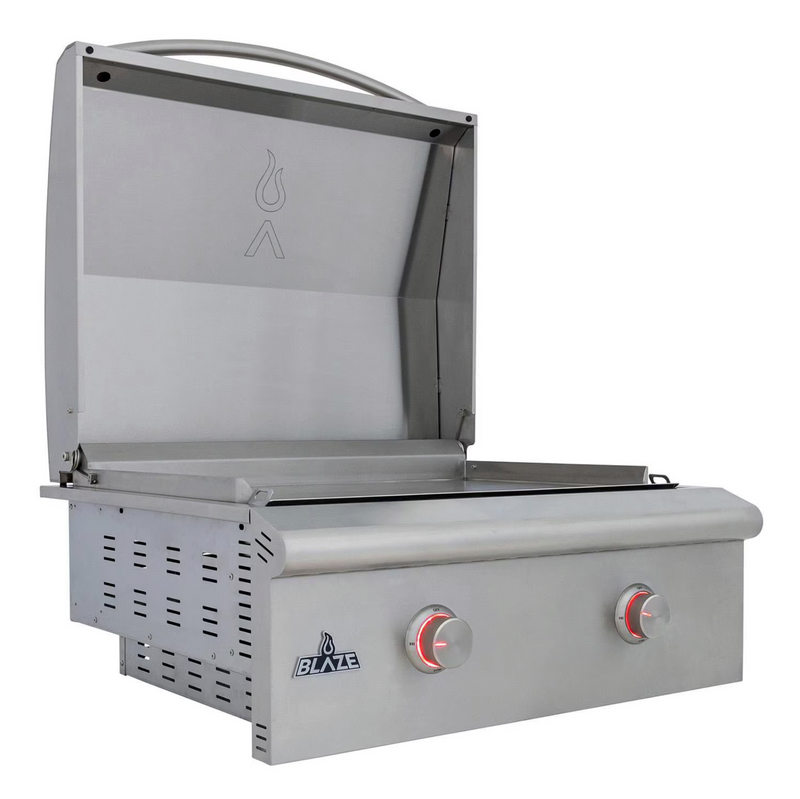 Blaze LTE+ 30-Inch Built-in Gas Griddle w/ Lift-Assist Hood Free Stading
