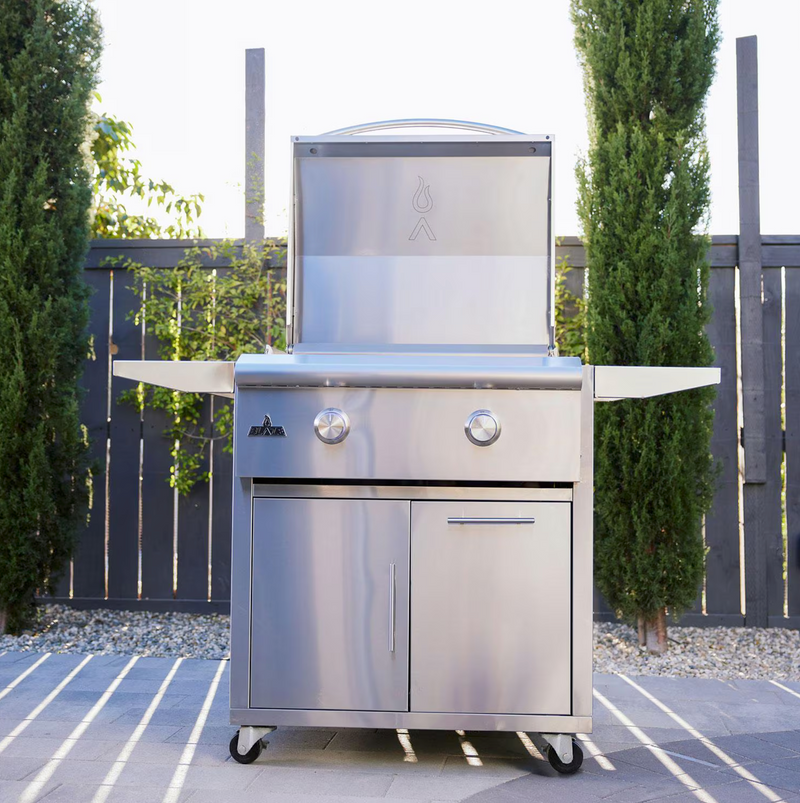 Blaze LTE+ 30-Inch Built-in Gas Griddle w/ Lift-Assist Hood Free Stading
