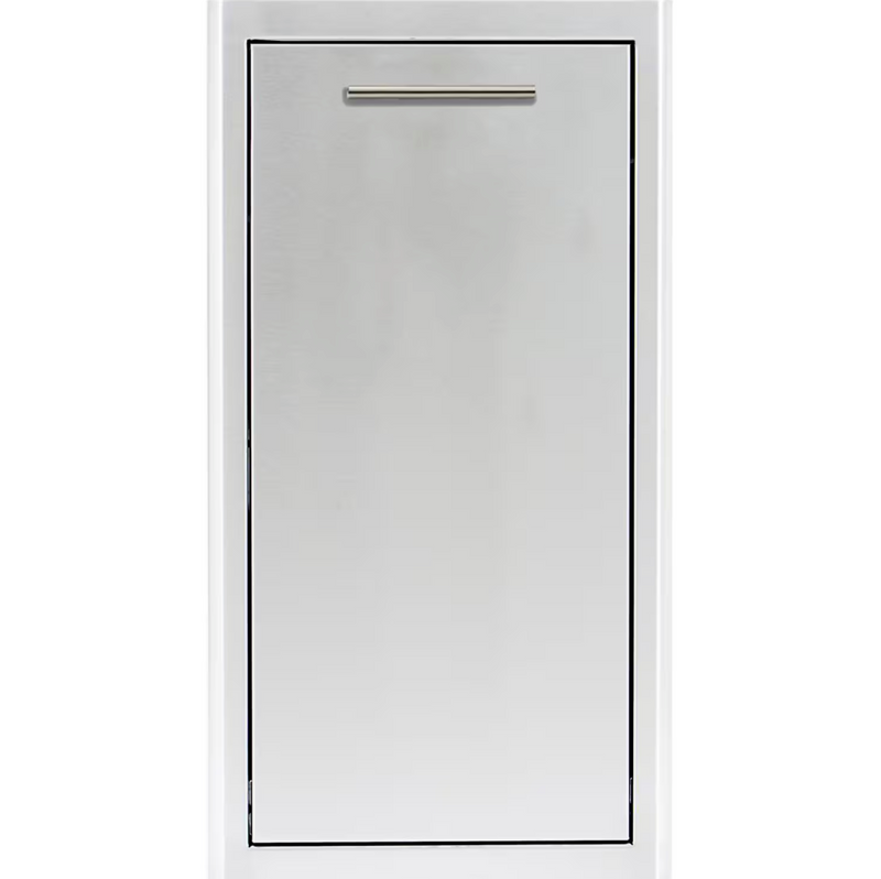 Blaze 13-Inch Narrow Roll-Out Stainless Steel Trash Bin - BLZ-TRNW-DRW-H