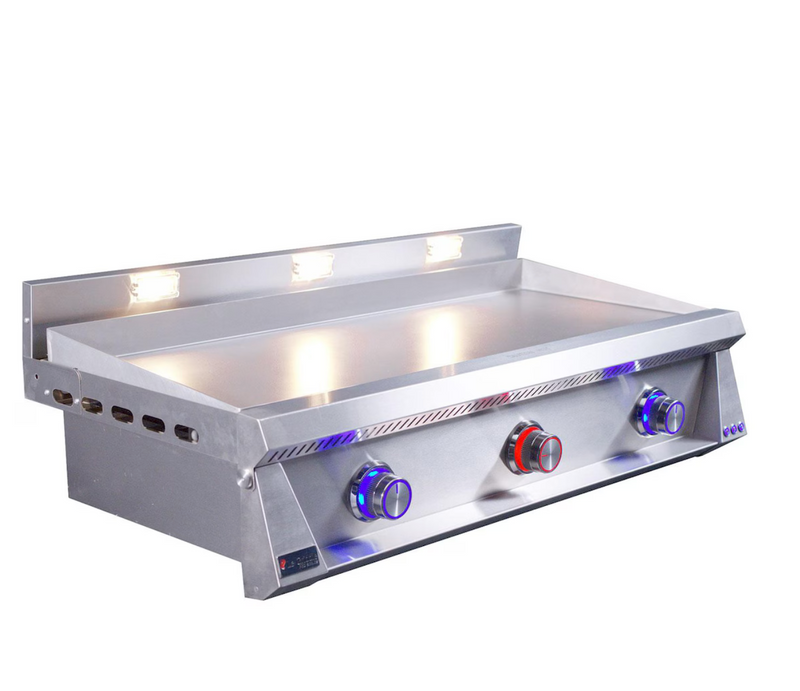 Le Griddle Pro Series 105 42-in 3 Burner Built-In Natural Gas Flat Top Grill w/ 3mm Plate - OML105P3