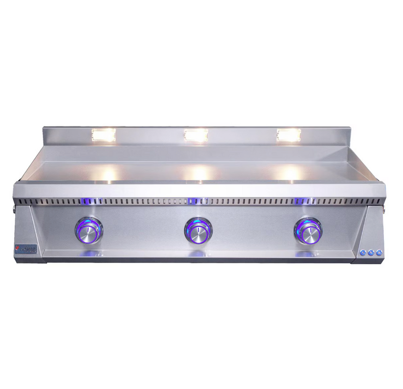 Le Griddle Pro Series 105 42-in 3 Burner Built-In Natural Gas Flat Top Grill w/ 3mm Plate - OML105P3