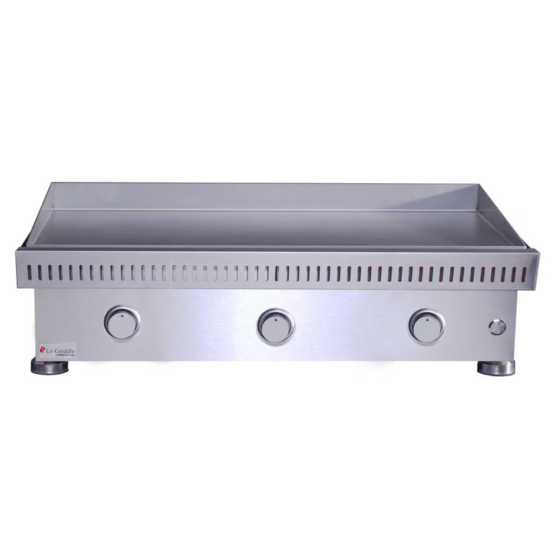 Le Griddle Commercial Series 105 42-in 3 Burner Built-In Natural Gas Flat Top Grill w/ 3mm Plate - OML105C3