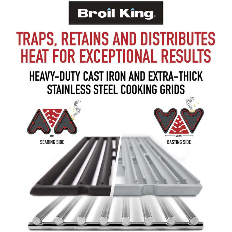 Broil King Baron 490i Shadow 4 Burner Natural Gas Grill Center w/ Rotisserie Kit & Side Burner - Black - 875847