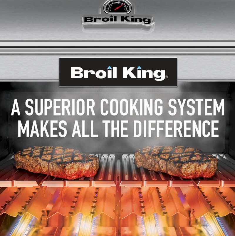 Broil King Baron 490i Shadow 4 Burner Natural Gas Grill Center w/ Rotisserie Kit & Side Burner - Black - 875847