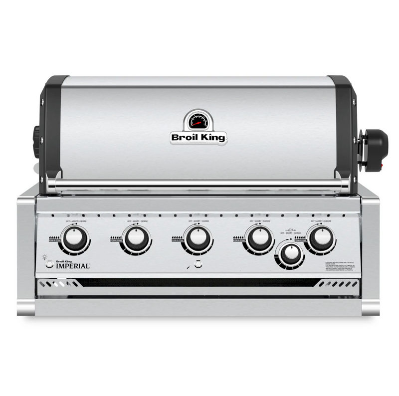 Broil King Imperial S 570 5 Burner Built-In Natural Gas Grill w/ Rear Burner & Rotisserie Kit - 958077