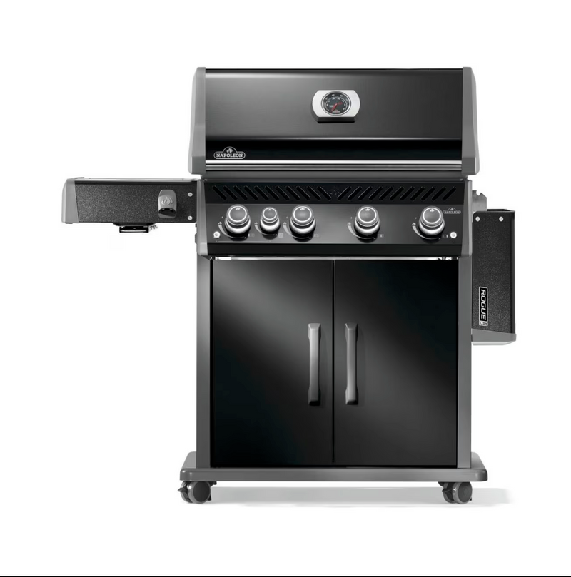 Napoleon RXT525SIBK Rogue XT 525 Black Gas Grill on Cart with Infrared Side Burner, 28.75-Inches