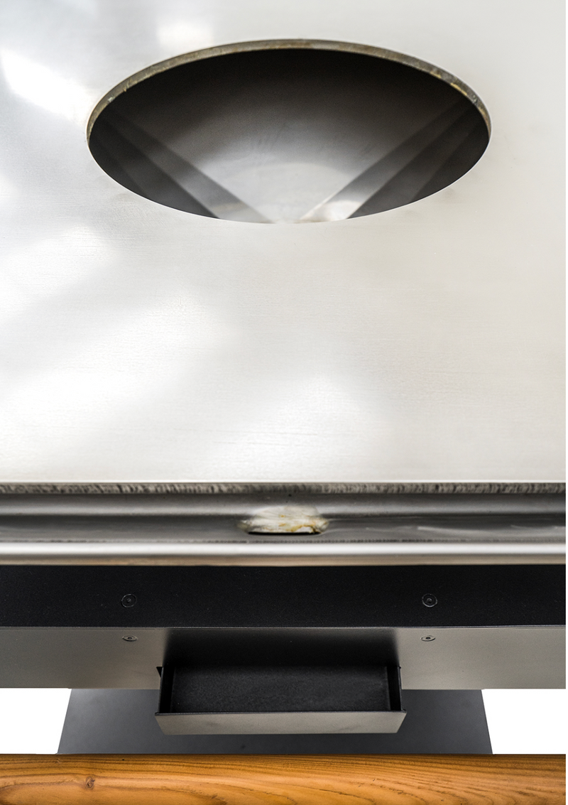 Luxury Bonton Pellet Grill - Easy to Fuel and Clean with WiFi Connection - Corten - Round
