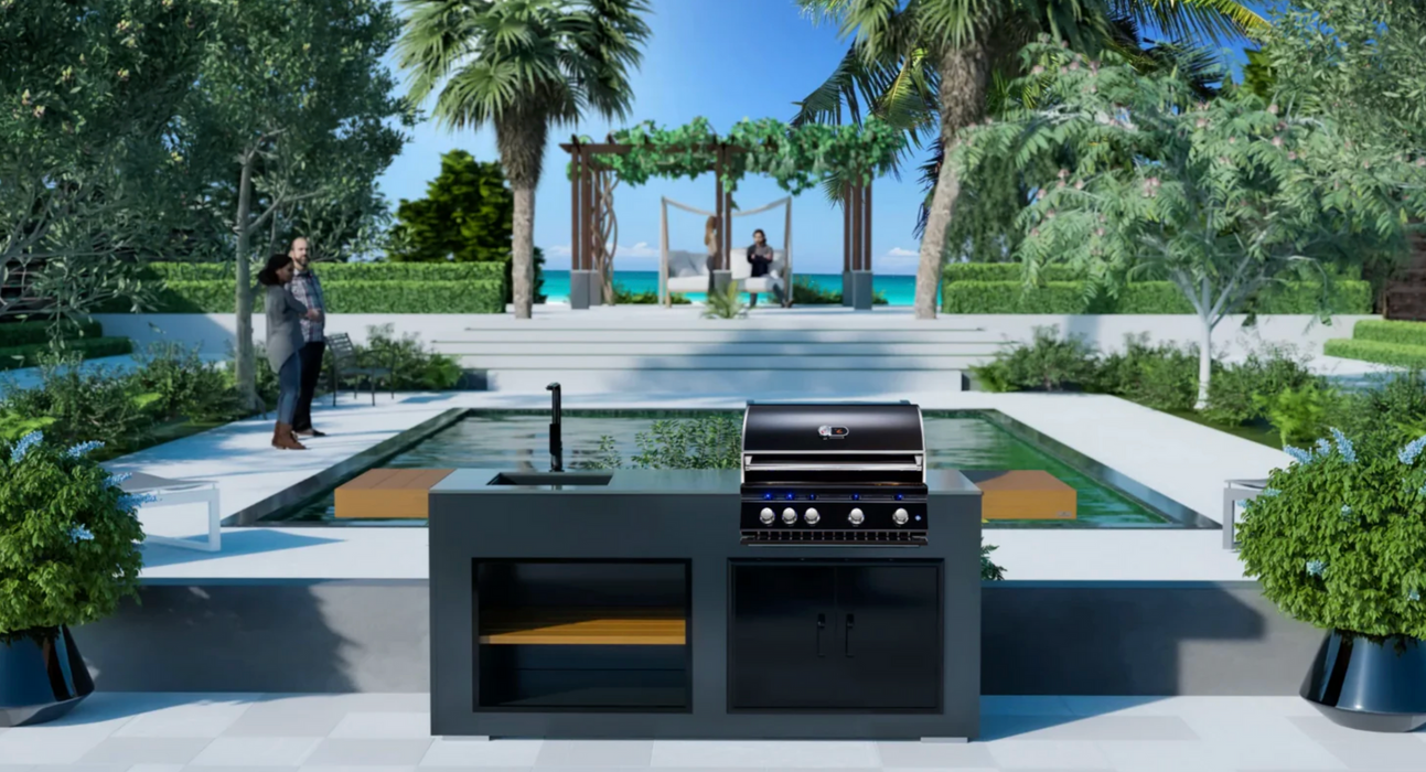 Grillandia Outdoor Kitchen Whistler 4 burner Grill & Sink - 7F