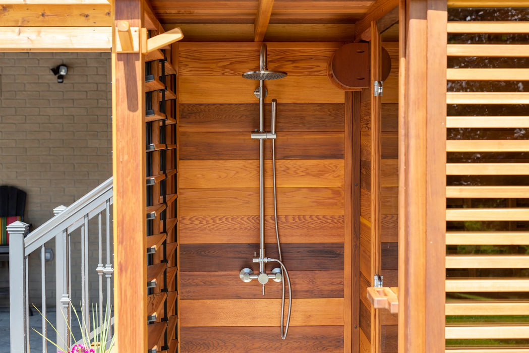 Outdoor 580 Pure Cube Sauna - 3 Person - Clear Red Cedar
