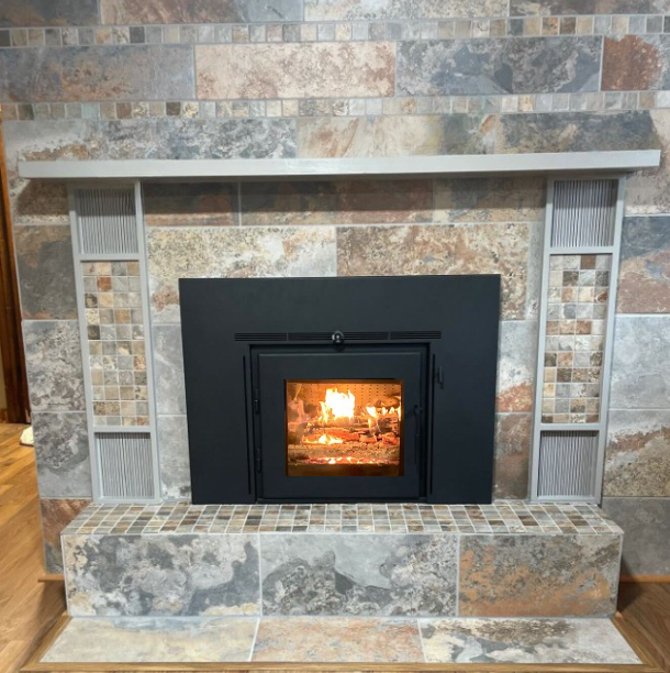 MF Fire 44 Inch Nova 2 Wood Burning Fireplace Insert MF03-BP1-DP1-I