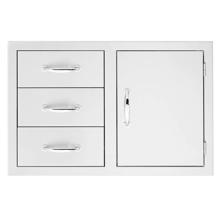 TrueFlame 33" 3-Drawer & Access Door Combo - TF-DC3-33