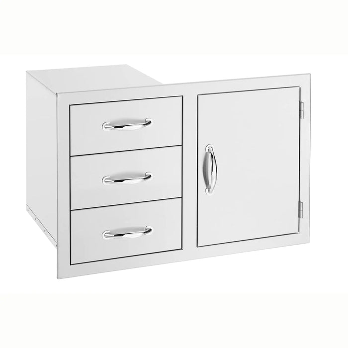 TrueFlame 33" 3-Drawer & Access Door Combo - TF-DC3-33