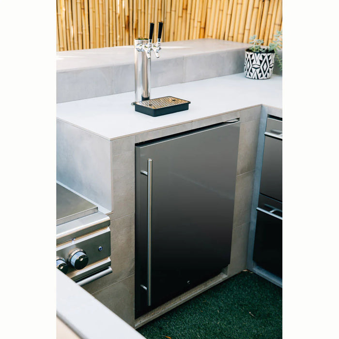 TrueFlame 24" 6.6C Deluxe Outdoor Rated Kegerator - TF-RFR-24DK-P