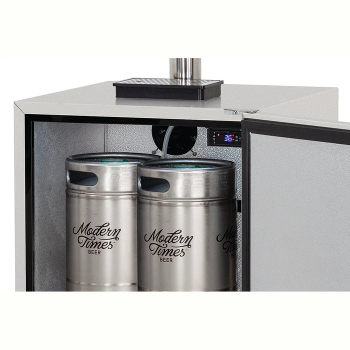 TrueFlame 24" 6.6C Deluxe Outdoor Rated Kegerator - TF-RFR-24DK-P