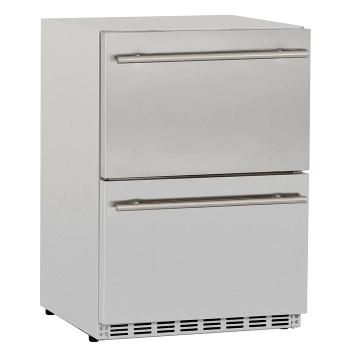 TrueFlame 24" 5.3C Deluxe Outdoor Rated 2-Drawer Refrigerator - TF-RFR-24DR2