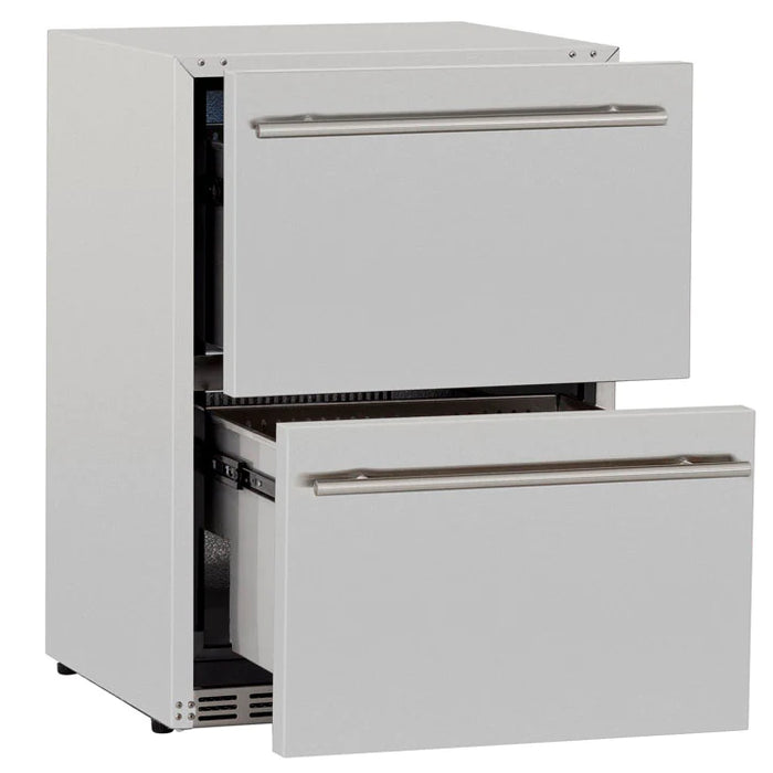 TrueFlame 24" 5.3C Deluxe Outdoor Rated 2-Drawer Refrigerator - TF-RFR-24DR2