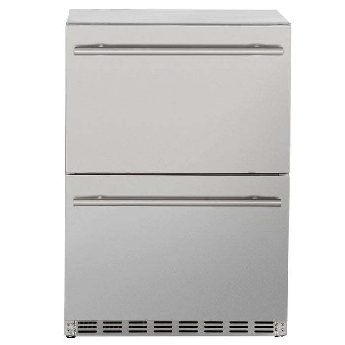 TrueFlame 24" 5.3C Deluxe Outdoor Rated 2-Drawer Refrigerator - TF-RFR-24DR2