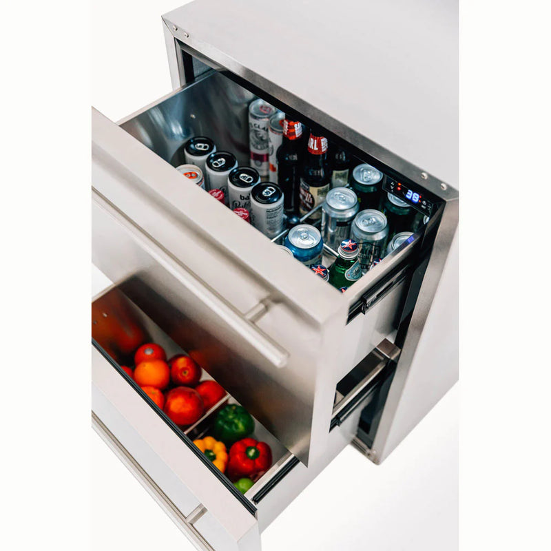 TrueFlame 24" 5.3C Deluxe Outdoor Rated 2-Drawer Refrigerator