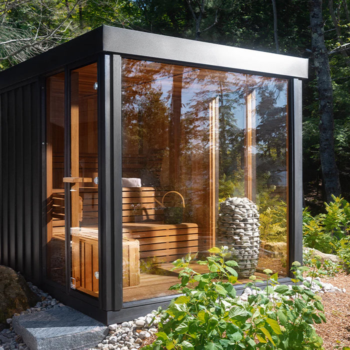 Outdoor Orion Sauna - 7 Person - Clear Red Cedar