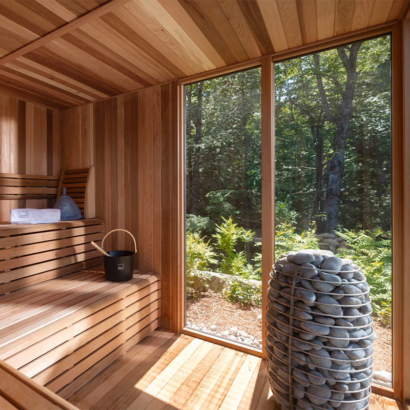 Outdoor Orion Sauna - 7 Person - Clear Red Cedar