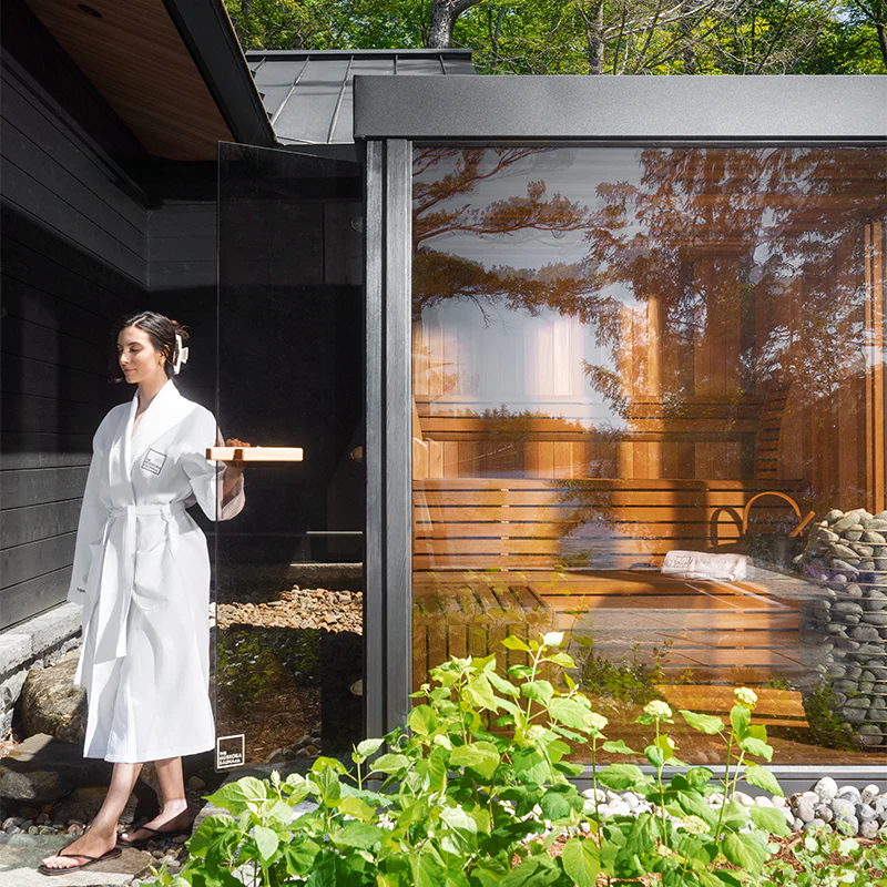 Outdoor Orion Sauna - 7 Person - Clear Red Cedar