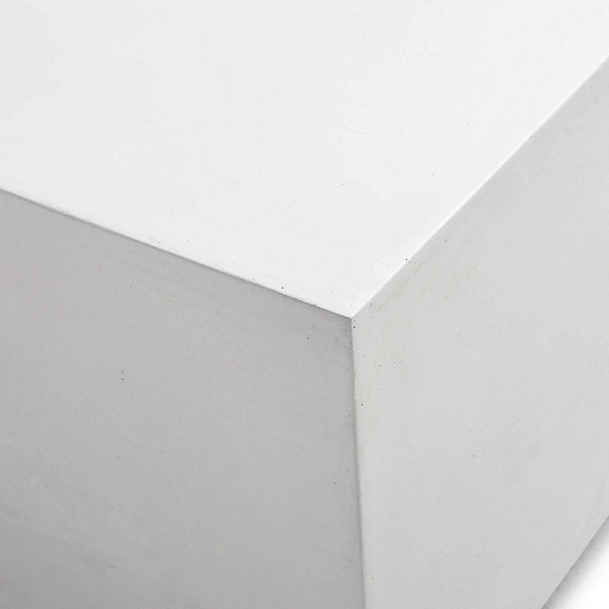 Carmela Fire Table in White Finish - Lava rocks and Weather Cover included