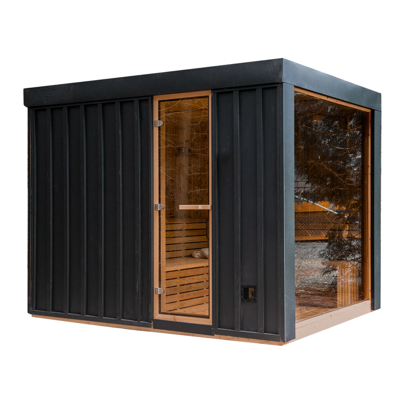 Outdoor Neptune Sauna - 7 Person - Clear Red Cedar