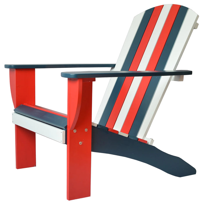 Spirit of America Extra-Wide Solid Cedar Adirondack Chair with Built-In Bottle Opener and Matching Folding Table