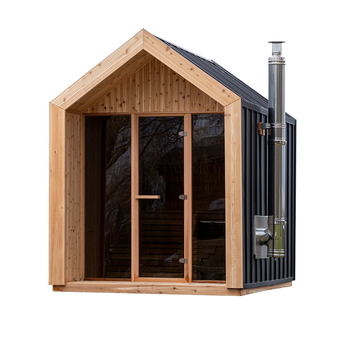 Outdoor Hudson Sauna - 6 Person - Knotty Red Cedar