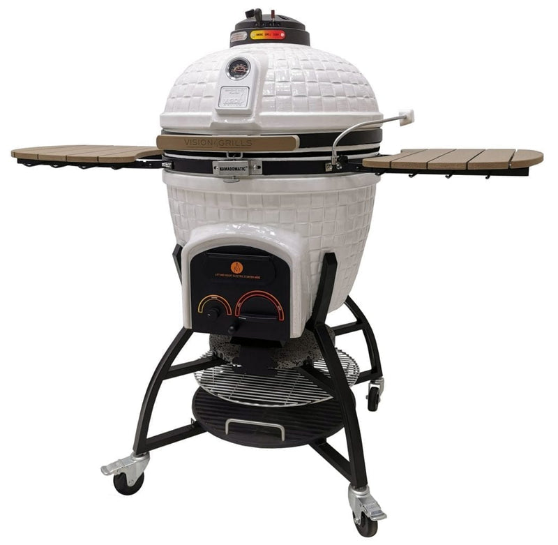 Vision XR402 Deluxe Ceramic Kamado Grill - White