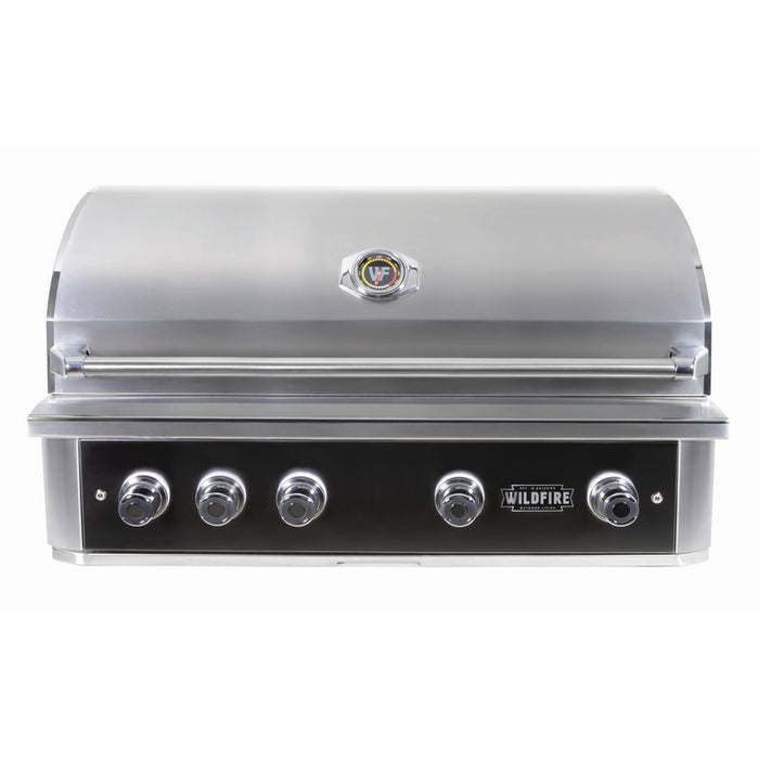 Wildfire Ranch PRO 42" Built-In Gas Grill, Black 304 Stainless Steel - WF-PRO42G-RH-NG(LP)