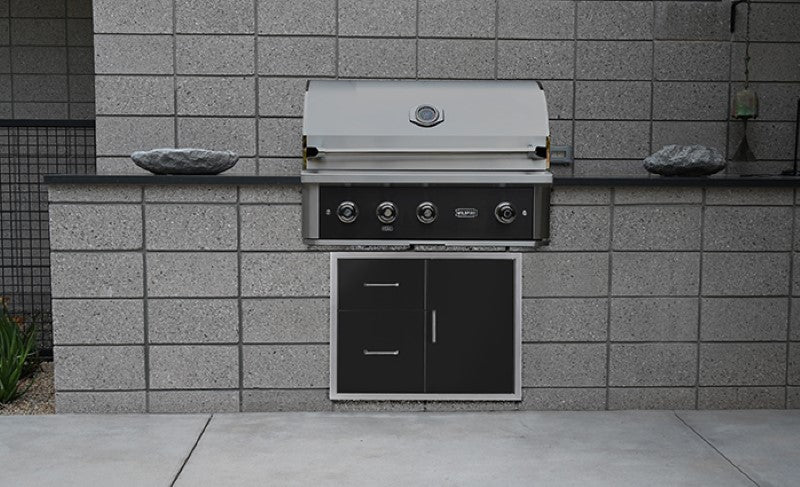 Wildfire Ranch PRO 36" Built-In Gas Grill, Black 304 Stainless Steel - WF-PRO36G-RH-NG(LP)