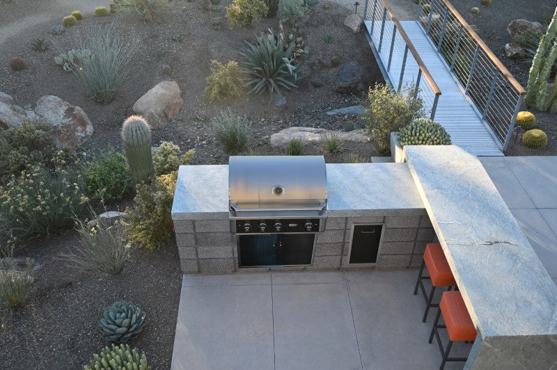 Wildfire Ranch PRO 36" Built-In Gas Grill, Black 304 Stainless Steel - WF-PRO36G-RH-NG(LP)