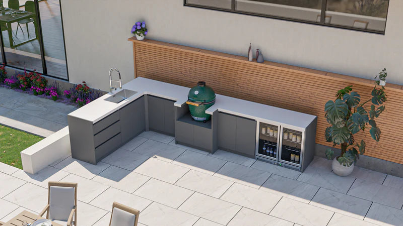 Whistler Fairford L Shape Grey Outdoor Kitchen