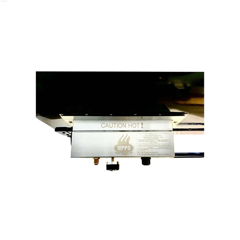 WPPO Hybrid 25 in. Wood & Gas Fired Pizza Oven (Black) with Cart and Gas Attachment - WKE-04WG-BLK