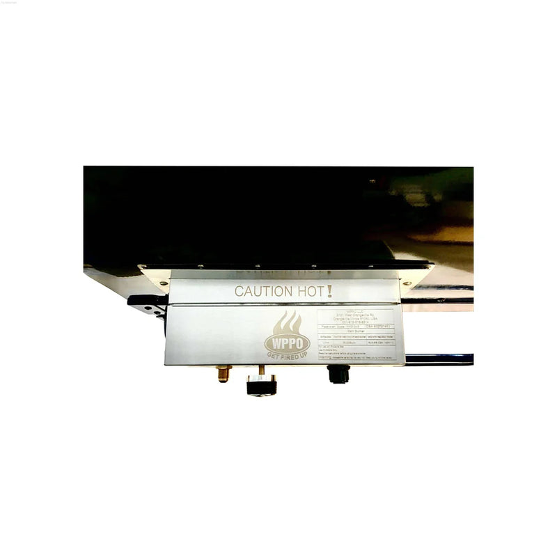 WPPO Hybrid 25 in. Wood & Gas Fired Pizza Oven (Red) with Cart and Gas Attachment - WKE-04WG-RED