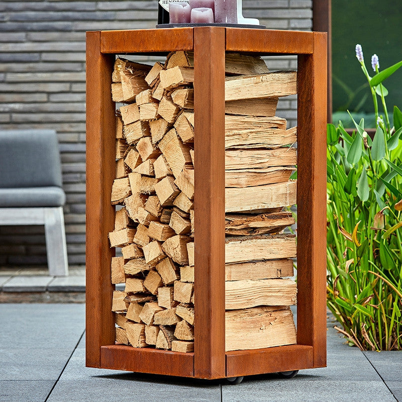 Wood Storage WS-QUARUBOX CorTen Steel  | RB73