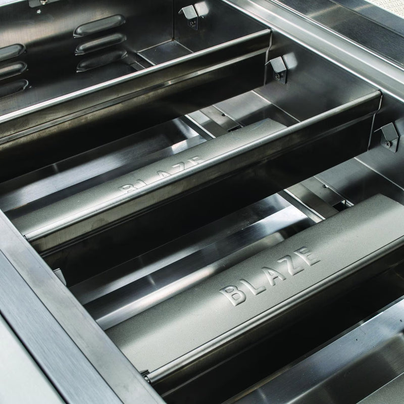 Blaze Sunset 10-Ft Outdoor Kitchen Island w/ 32-Inch Premium LTE+ Grill in Gunmetal w/ Keon Countertop