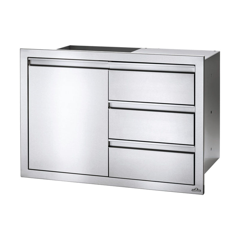 Napoleon BI-3624-1D3DR Single Door & Triple Drawer Combo, 36x24-Inches