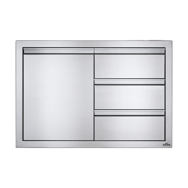 Napoleon BI-3624-1D3DR Single Door & Triple Drawer Combo, 36x24-Inches