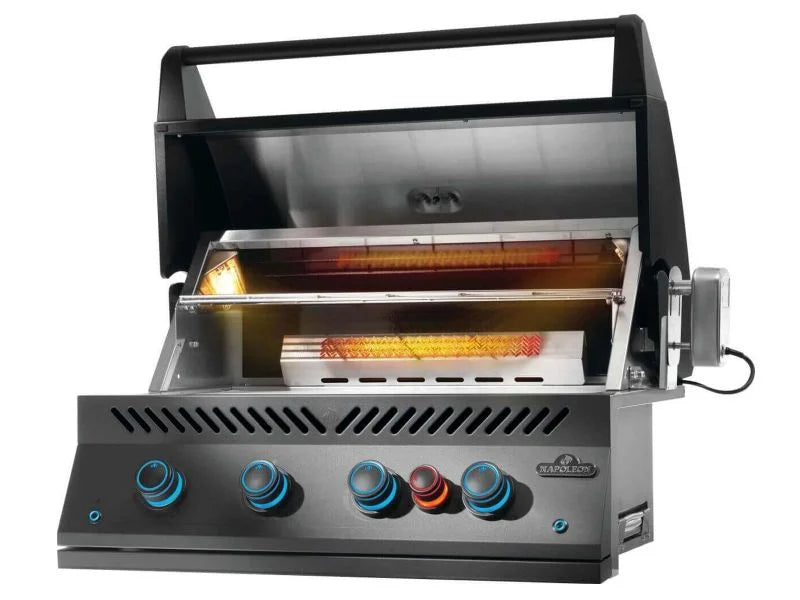 Oasis 300 Bundle 4 Burner Built-In 700 Series 32 with Infrared Rear Burner Propane Gas Grill in Matte Black