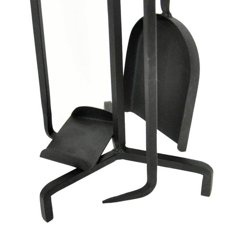 4 Piece Mini Fireplace Tools - Black