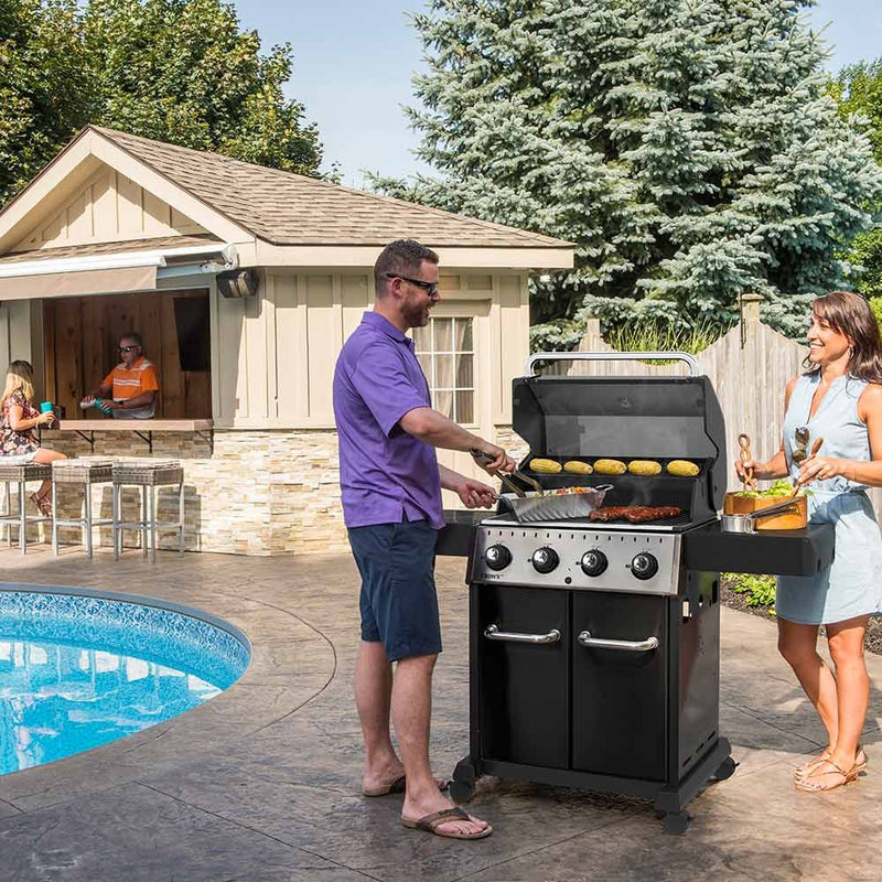 Broil King CRN-420 Crown 420 Black 4-Burner Gas Grill, 57-Inches