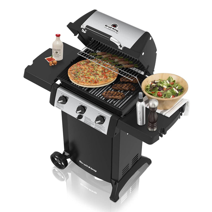 Broil King 814154 Gem 320 3-Burner Grill on 2-Wheel Cart, 24-Inches, Propane