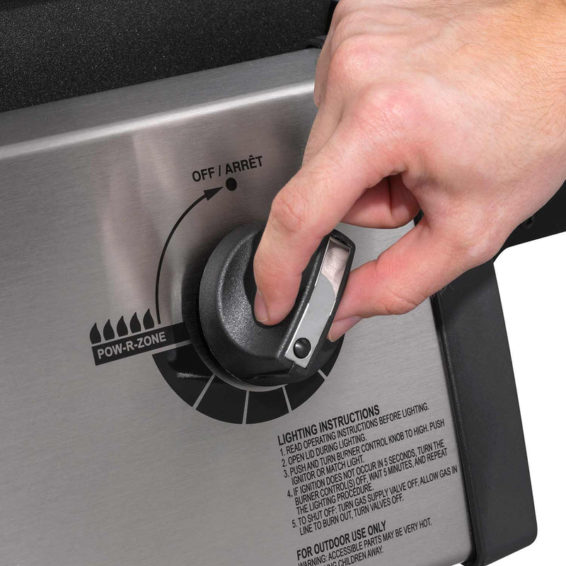 Broil King MON-390 Monarch 390 3-Burner Grill on 2-Wheel Cart with Side Burner, 22-Inches