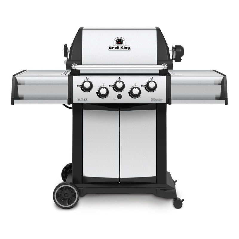 Broil King SIG-390 Signet 390 3-Burner Grill on 2-Wheel Cart with Side Burner, 25.5-Inches